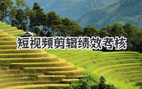 短视频剪辑绩效考核实战指南：从指标设计到激励落地的完整打法