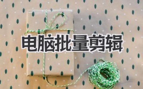 电脑批量剪辑实用教程：一键高效处理海量视频素材全攻略