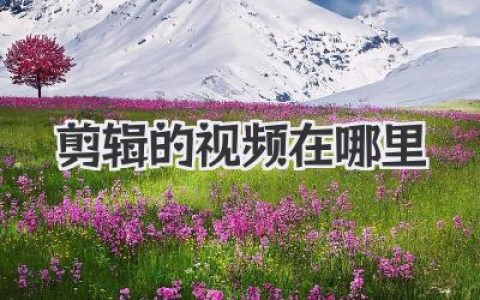 剪辑的视频在哪里？手把手教你找回消失在手机电脑里的导出文件