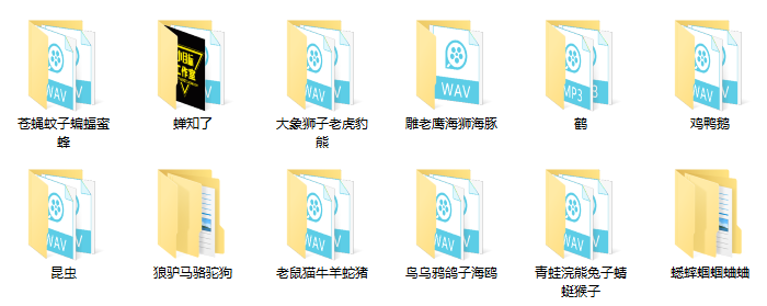 动物昆虫声音音效大全