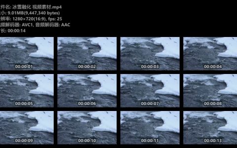冰川融化冬季河流视频素材
