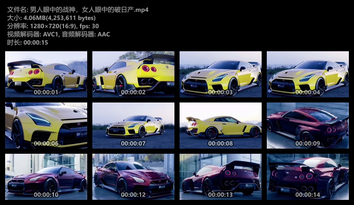 日产尼桑超级跑车视频素材