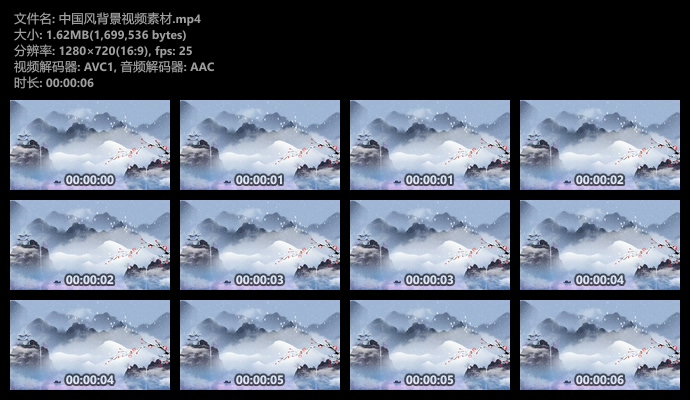 中国风水墨背景视频素材