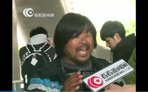 面筋哥接受采访视频素材