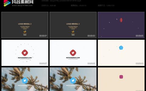 短小的标志LOGO展示PR模板