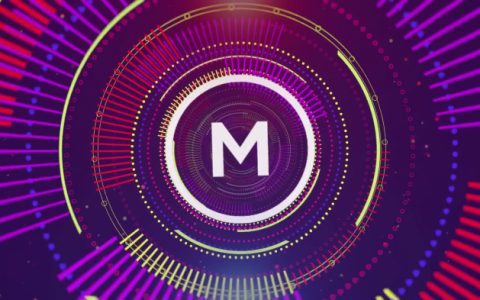 旋涡标志LOGO片头片尾PR视频素材
