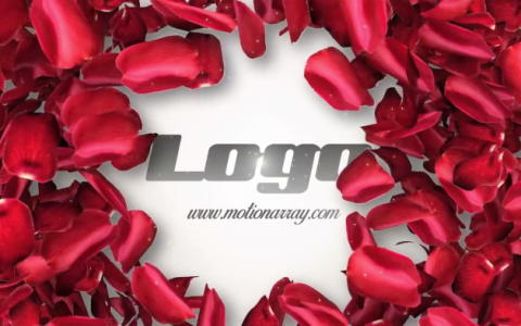 PR模板浪漫玫瑰花瓣LOGO标志素材