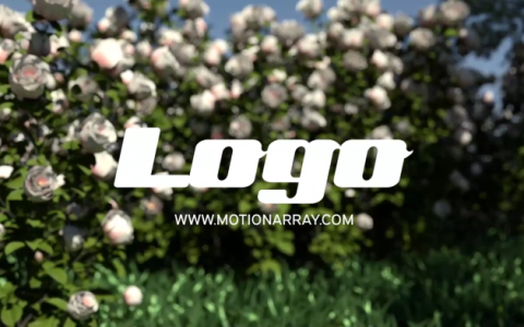 PR模板花丛自然标志LOGO片头素材