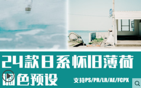 lightroom预设海边文艺胶片PR/FCPX达芬奇手机LUT滤镜