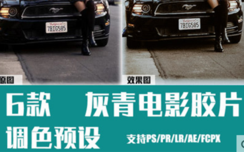 LR预设PS高级感灰青电影胶片ins复古手机APP调色PR/FCPX/LUT滤镜