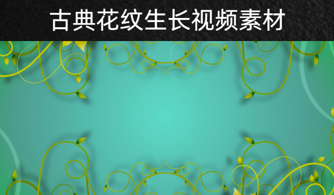 8款古典花纹生长特效动态视频素材模板下载