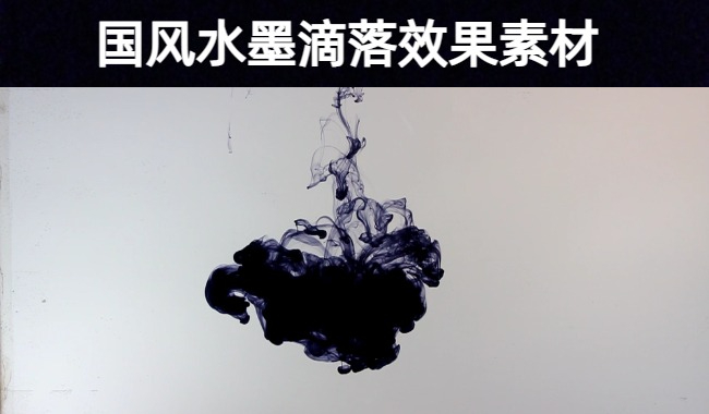 14套中国风水墨墨迹墨滴扩散效果实拍视频素材