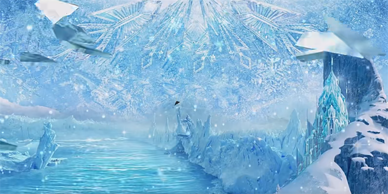 40款唯美冰雪世界雪景雪花飘雪风景粒子视频背景素材