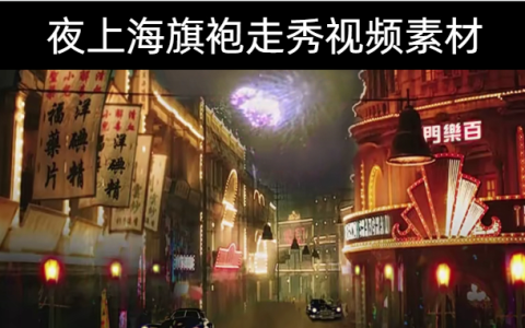 14款-夜上海旗袍走秀视频素材下载