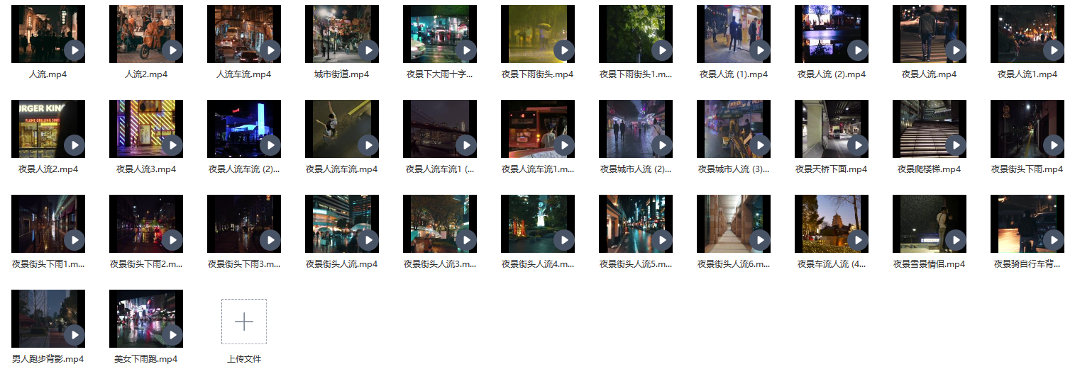 35款城市生活夜景人流车流商场广场建筑背景视频素材