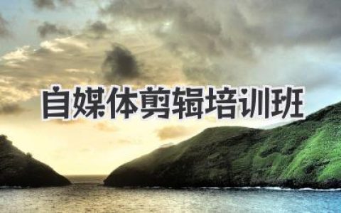 想靠剪辑视频月入过万？来《自媒体剪辑培训班》！别再只会点赞了！