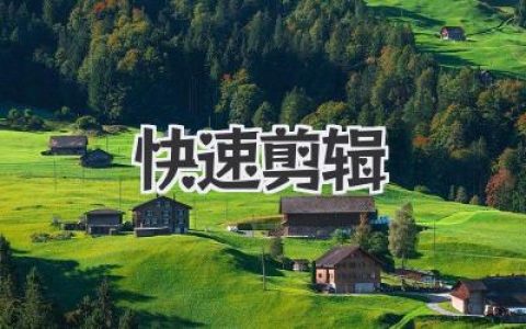 告别剪辑小白！掌握这些技巧，快速剪辑视频so easy！