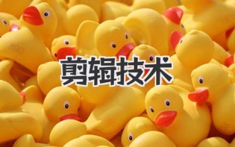 玩转视频剪辑技术：从小白到大神，只需这几个秘诀！