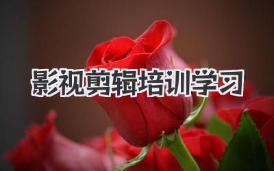 影视剪辑培训学习