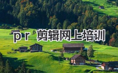 pr剪辑网上培训