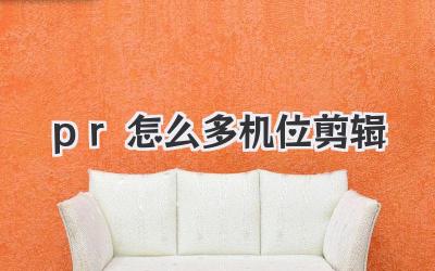 pr怎么多机位剪辑
