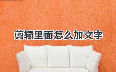 剪辑里面怎么加文字