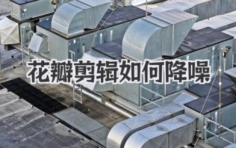 花瓣剪辑如何降噪