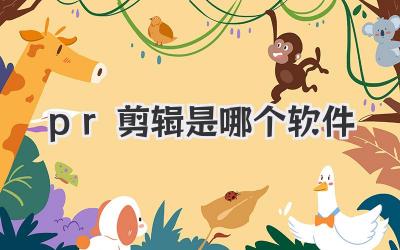 pr剪辑是哪个软件