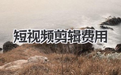 短视频剪辑费用