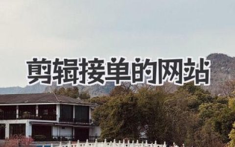 剪辑接单的网站