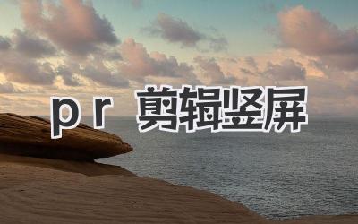 pr剪辑竖屏
