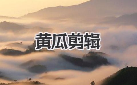 黄瓜剪辑：从菜市场到爆款视频，你的剪辑之路从这里开始！