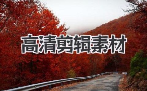 高清剪辑素材？别再用糊成一团的素材丢人了！