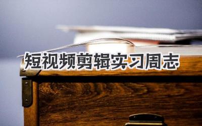 短视频剪辑实习周志