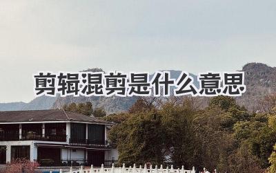 剪辑混剪是什么意思