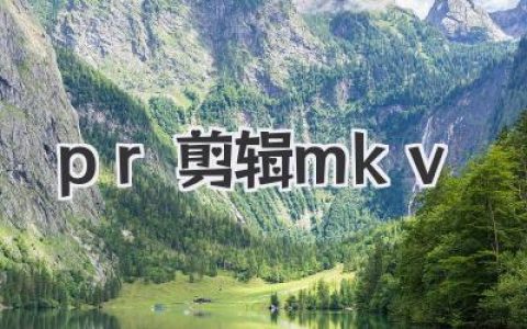 PR大神养成记：手把手教你用PR剪辑MKV，告别格式烦恼！
