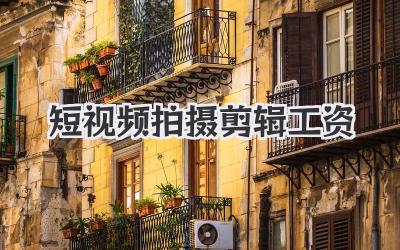 短视频拍摄剪辑工资