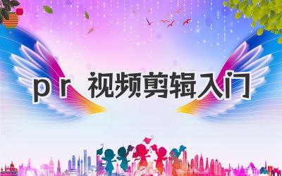 pr视频剪辑入门