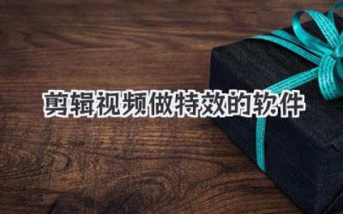 剪辑视频做特效的软件