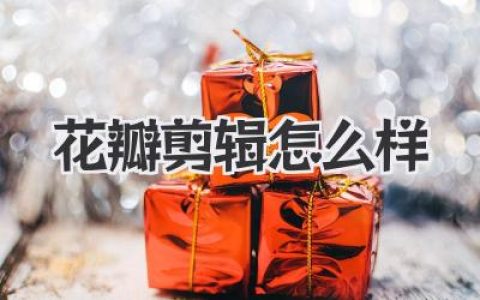 花瓣剪辑怎么样