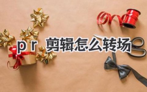 pr剪辑怎么转场
