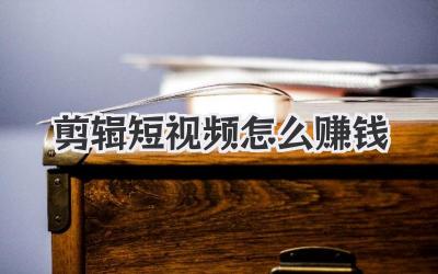 剪辑短视频怎么赚钱