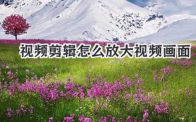 视频剪辑怎么放大视频画面
