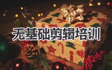无基础剪辑培训