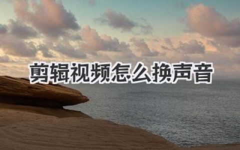 剪辑视频怎么换声音