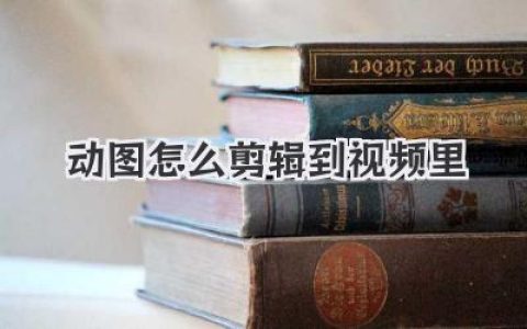 动图怎么剪辑到视频里