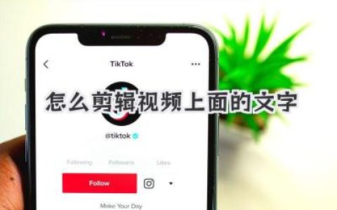 怎么剪辑视频上面的文字