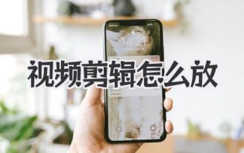 视频剪辑怎么放