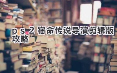 ps2宿命传说导演剪辑版攻略