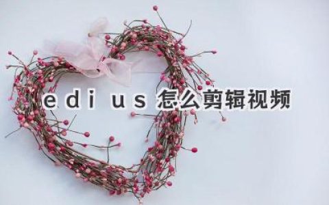 edius怎么剪辑视频
